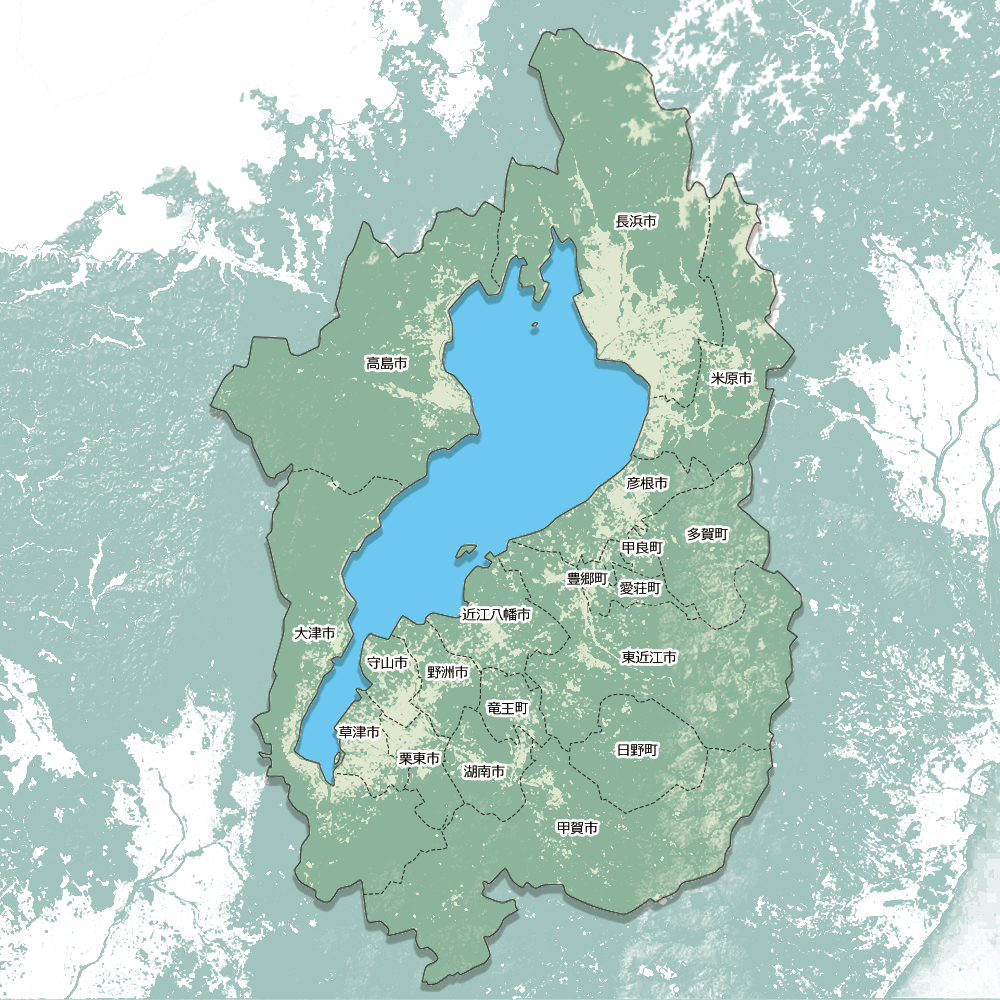 滋賀県大気汚染常時監視測定局位置図